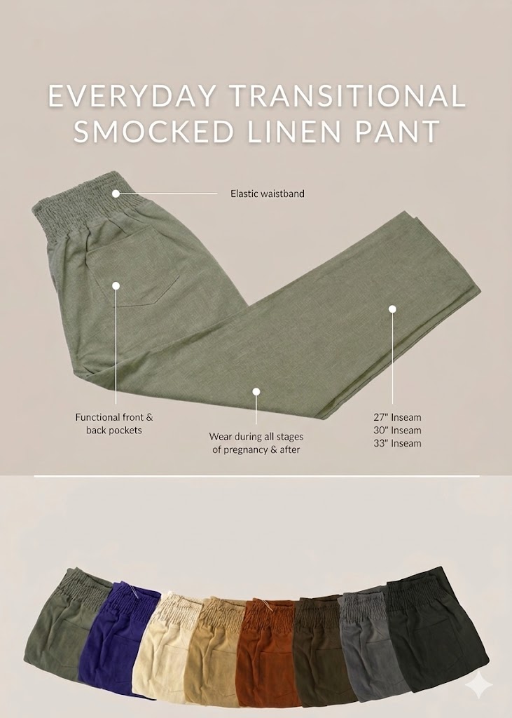 Emme Transitional Linen Pant — available in 7 colors